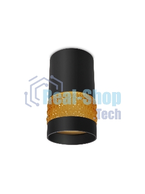 Светильник Ambrella light TN375 SBK/TI черный песок/янтарь GU5.3 D65*117