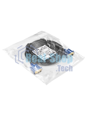 Кабель VGA Pro ExeGate EX-CC-PVGA-15M15M-7.5 (15M/15M, 7,5м, 2 фильтра, позолоченные контакты, экран)