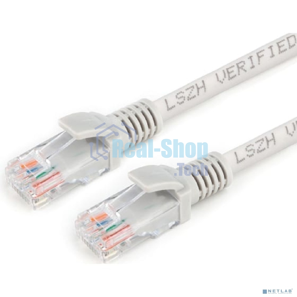 Патч-корд LSZH медный UTP Cablexpert PP30-10M cat.5e, 10м, литой, многожильный, серый