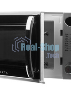 Микроволновая печь Vekta TS720ATS серебристый/черный, 20 л, 700 Вт, переключатели - кнопки, поворотный механизм