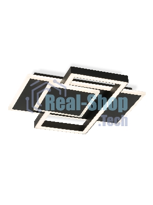 Потолочный светодиодный светильник Ambrella light FA1022/3 BK черный 50W 3000K-6400K 380*345*75 (ПДУ ИК)