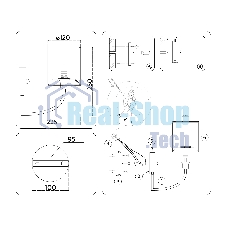 Настенный светильник Ambrella light LH71275 BS/DB латунь/темно синий E14 max 40W 225*120*250
