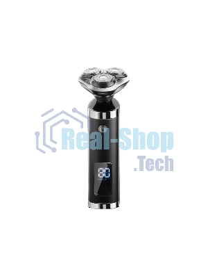 Электробритва Centek CT-2175 (черный) ротор 4D, влажное бритье, 3 плав.головки, USB, зарядка 1 час, подставка