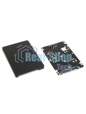 Бокс для SSD диска M2 с выходом SATA пластиковый, черный