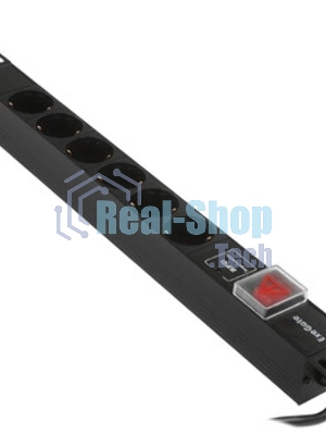 Блок розеток горизонтальный ExeGate ServerPro PDU-19H608 Al-6S-EU2-SW-SPD1, 19