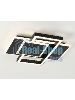 Потолочный светодиодный светильник Ambrella light FA1022/3 BK черный 50W 3000K-6400K 380*345*75 (ПДУ ИК)