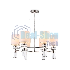 Люстра Ambrella light LH71291/6 SN/WH никель/белый E14/6 max 40W D680*730