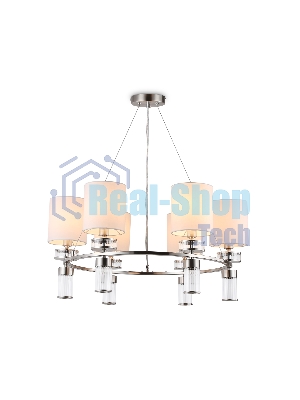 Люстра Ambrella light LH71291/6 SN/WH никель/белый E14/6 max 40W D680*730