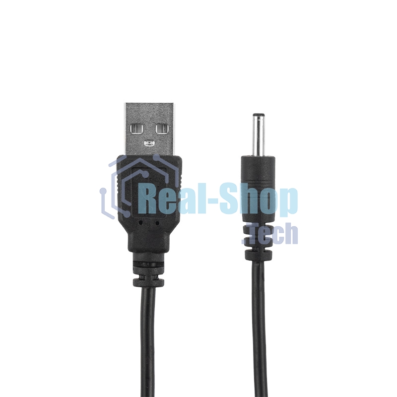 Кабель Rexant USB штекер - DC разъем питание 1,4х3,4 мм, спираль 1,5 м