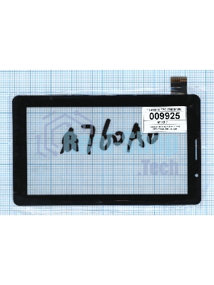 Сенсорное стекло (тачскрин) FPC-0760A0-V01, черное