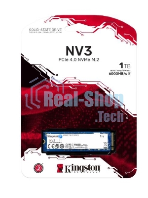 Накопитель SSD Kingston NV3, 1Tb, M.2 2280, NVMe, PCIe 4.0, R/W 6000/4000