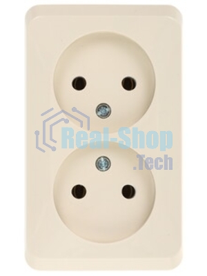 Розетка 2-ая б/з без шторок PA16-005K Schneider Electric ЭТЮД О/У Кремовый