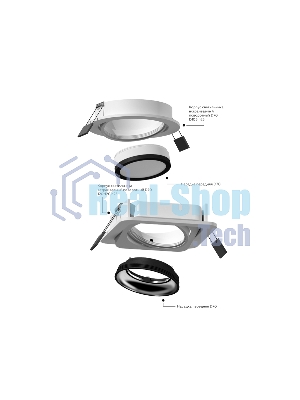 Корпус светильника C7658 SWH белый песок 120*120*H25mm MR16 GU5.3