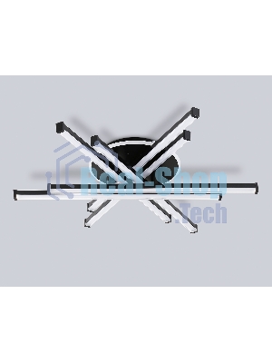 Потолочный светодиодный светильник Ambrella light FL6272 BK черный 76W 3000K-6400K+RGB 700*615*135 (ПДУ ИК)