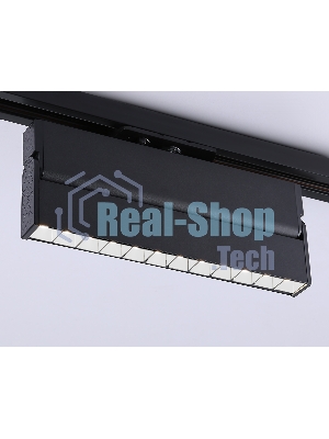Трековый однофазный светодиодный светильник Ambrella light GL6819 BK черный LED 12W 4200K 24° 230*22*87