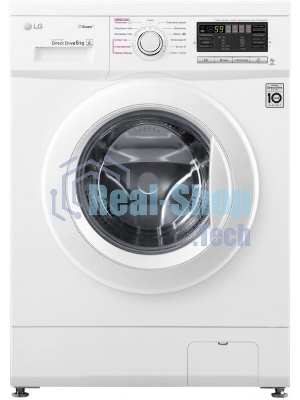 Стиральная машина LG F1296NDS0 белый, загрузка фронтальная 6 кг, 1200 об/мин., класс: А