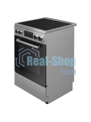 Плита электрическая Maunfeld MEC611CS09TD серебристый, конфорок 4 шт, духовка 59 л, 60 см x 85 см x 60 см