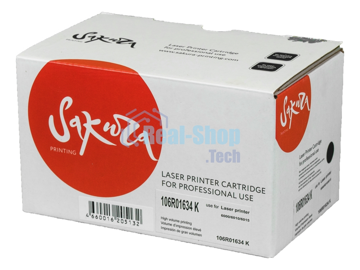 Картридж лазерный Sakura 106R01634 для Xerox Phaser 6000/6010, WC6015 черный, 2000 к.