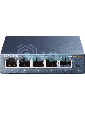 Коммутатор TP-Link SOHO TL-SG105 5-port Desktop Gigabit Switch, 5 10/100/1000M RJ45 ports, metal case