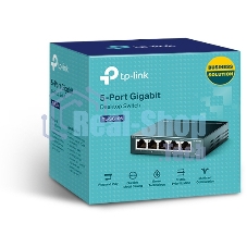 Коммутатор настольный TP-Link TL-SG105S 5-портовый 10/100/1000 Мбит/с