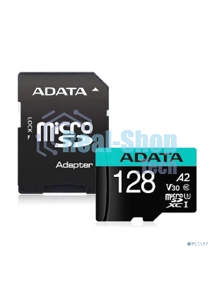 Флеш карта MICRO SDXC 128Gb W/AD. AUSDX128GUI3V30SA2-RA1 ADATA