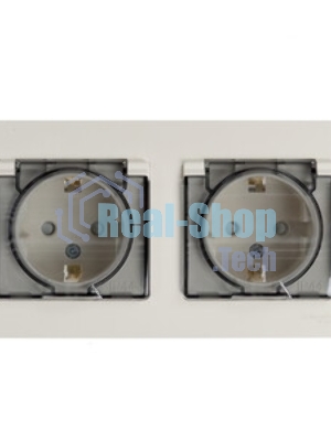 Розетка 2-ая с/з, со шторками, в сборе, IP44 GSL000247 Schneider Electric Glossa Бежевый