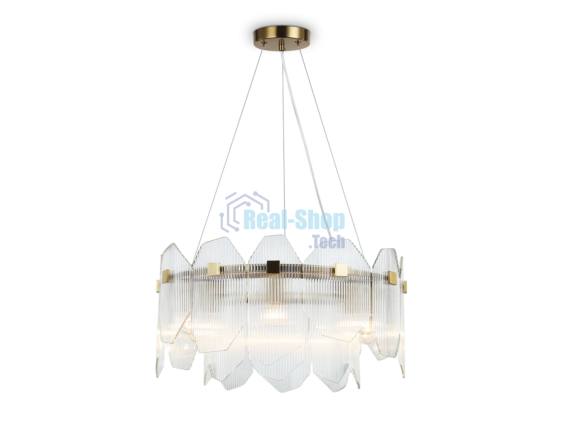 Светильник Ambrella light LH31251/6 BS/CL латунь/прозрачный E14*6 max 40W D510*270
