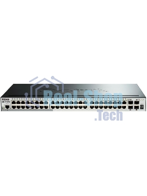 Коммутатор D-Link DGS-1510-52X/A2A Настраиваемый стекируемый коммутатор SmartPro уровня 2+ с 48 портами 10/100/1000Base-T и 4 портами 10Gbase-X SFP+