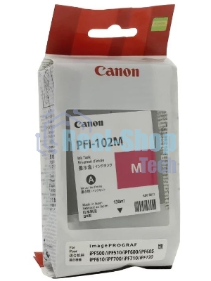 Картридж струйный Canon PFI-102M (0897B001) пурпурный (130 мл.) для Canon imagePROGRAF iPF605, iPF610., iPF650, iPF655, iPF710, iPF755, LP17, iPF510