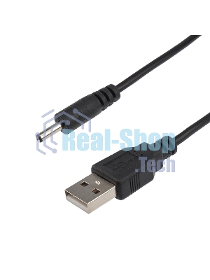 Кабель Rexant USB штекер - DC разъем питание 1,4х3,4 мм, спираль 1,5 м