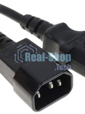 Кабель питания Cablexpert PC-189-VDE-R-1.8M, C13-С14, 3x0.75мм2, 10A, с заземлением, медь, 1.8м, красный, пакет