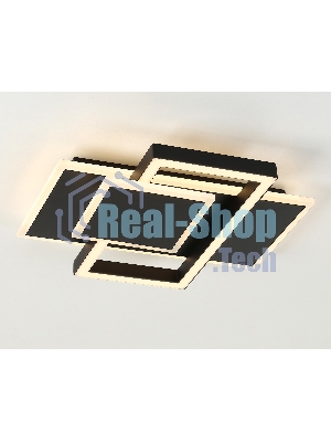 Потолочный светодиодный светильник Ambrella light FA1022/3 BK черный 50W 3000K-6400K 380*345*75 (ПДУ ИК)