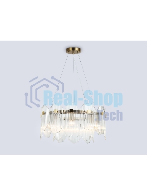 Светильник Ambrella light LH31251/6 BS/CL латунь/прозрачный E14*6 max 40W D510*270