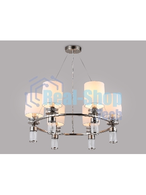 Люстра Ambrella light LH71291/6 SN/WH никель/белый E14/6 max 40W D680*730