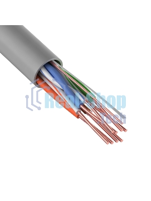 Кабель витая пара Rexant U/UTP, cat.5e, ZH нг(А)-HF, 4PR, 24AWG, внутренний, серый, 305 м
