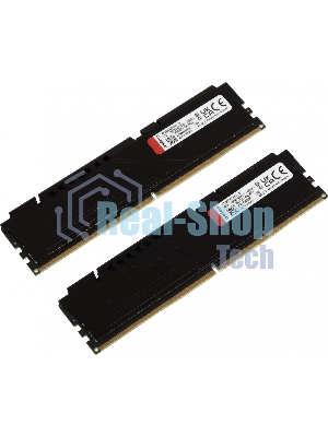 Оперативная память Kingston Fury Beast, DDR5, 32GB (2x16GB), 5600MHz, CL40, DIMM, с радиаторами, черный