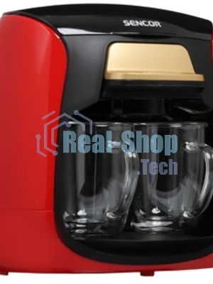 Кофеварка капельная Sencor SCE 2101RD красный, исп. кофе - молотый, 0.3 л. 500 Вт.