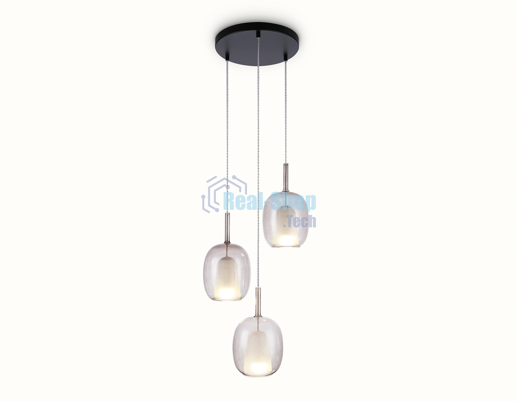 Подвесной светильник Ambrella light LH11156/3 BK/WH/TI черный/белый/янтарь E27*3 max 60W D425*1500