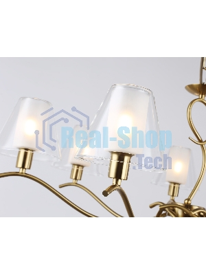 Люстра Ambrella light LH57093/7 BS/FR латунь/белый матовый E14/7 max 40W D840*790