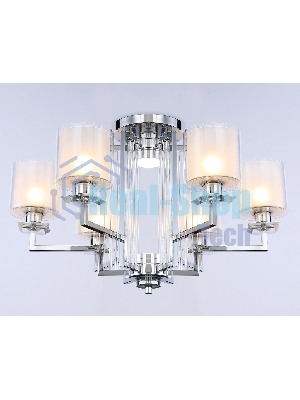 Светильник Ambrella light TR4418/6 CH/CL/FR хром/прозрачный/белый матовый E27*6 max 40W D748*463