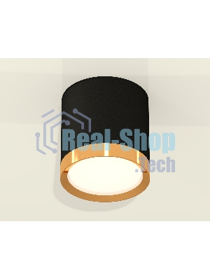 Светильник Ambrella Light XS8142004 SBK/PYG черный песок/золото желтое полированное GX53 (C8142, N8124)
