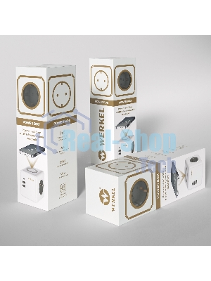 Розеточный блок 3-местный + 3 USB + беспроводная зарядка