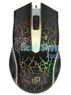 Мышь проводная Oklick 395M SHADOW черный, 1500 dpi, USB, кнопки - 3