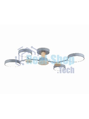 Светильник Ambrella light FL4859/4 GR/WD серый/дерево 60W 3000-6000K 700*400*120 (без ПДУ)