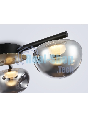 Светильник Ambrella light LH12006/3 BK/GD/SM черный/золото/дымчатый 18W 3000K D640*170