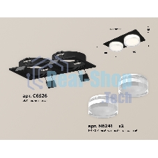 Комплект встраиваемого светильника Ambrella light XC6526066 SBK/FR/CL черный песок/белый матовый/прозрачный MR16 GU5.3 (C6526, N6241)