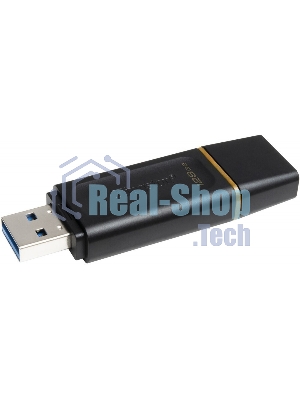 Флешка USB Kingston DataTraveler Exodia (DTX/128GB), 128Gb, USB 3.2 Gen 1, R/W 200/60, черный/желтый