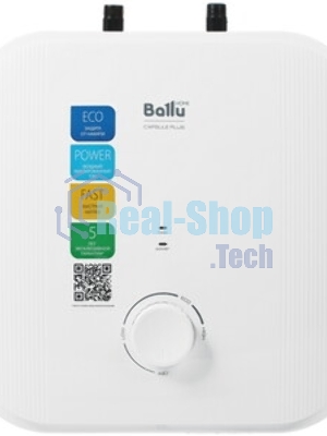 Водонагреватель электрический Ballu BWH/S 15 Capsule Plus U белый, накопительный, 15 л, 2 кВт