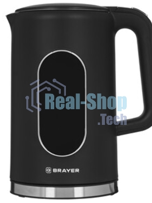 Чайник электрический BRAYER BR6107BK, черный, 1.7 л, 2200 Вт
