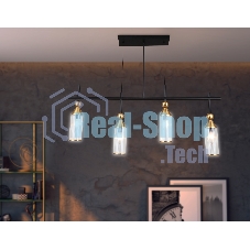 Светильник Ambrella light LH55254/4 BK/BS/CL черный/латунь/прозрачный E14*4 max 40W 845*65*1150